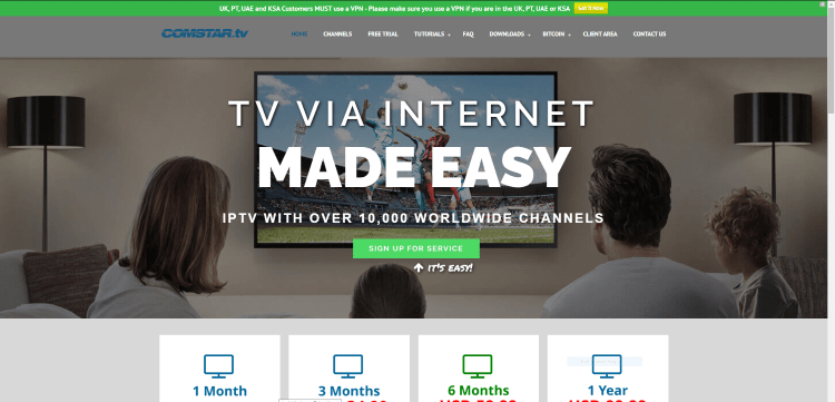Prior to using the Comstar IPTV service, you will need to register for an account on their official website.