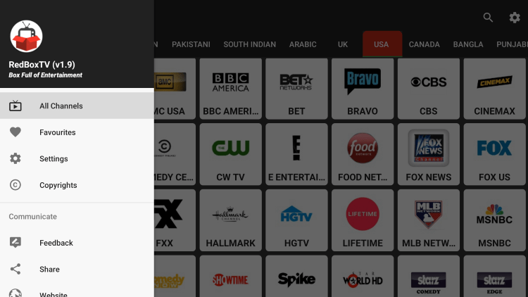 There are also several settings configurations within this free IPTV app.