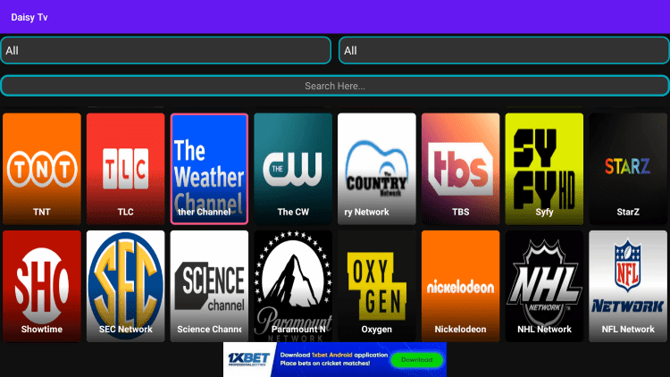 In the example below, we show how to integrate an external player within Thop TV.