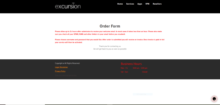 That's it! You have successfully registered for an account with Excursion TV.