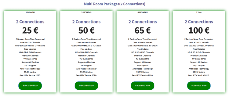 iptv gang pricing 2 connections