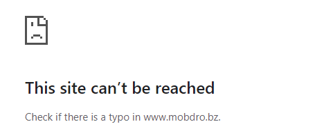 If you visit the Mobdro Website, you will notice the screen below.