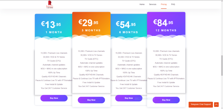 Select whichever subscription plan you prefer. For this example, we used the €13.95/month option. Click Buy Now.