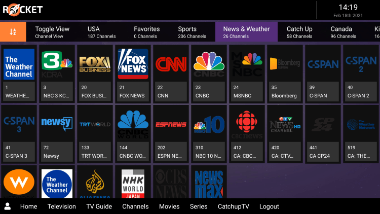 Every IPTV subscription comes with over 1,000 live channels and several VOD options.