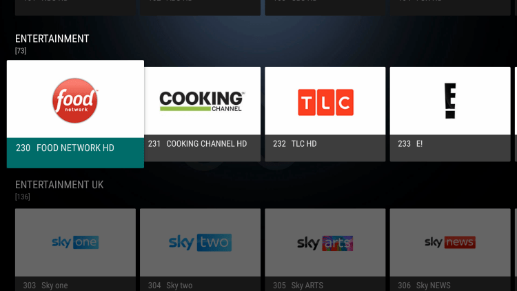 One of the best features of the Unicorn Inc IPTV service is the ability to add channels to Favorites.