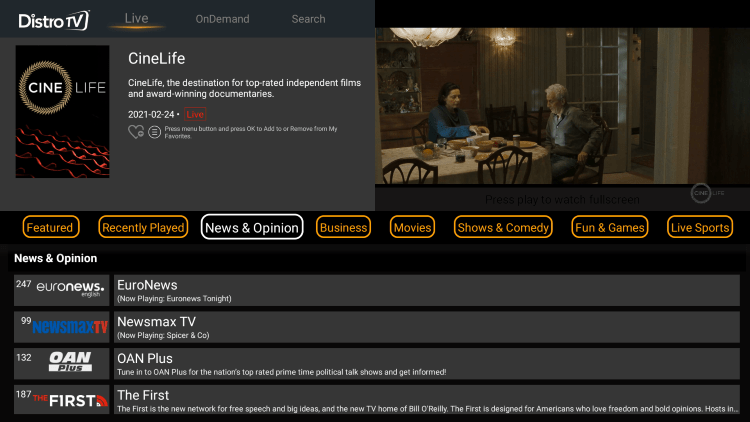Enjoy the 100+ channels and VOD options distrotv has to offer!