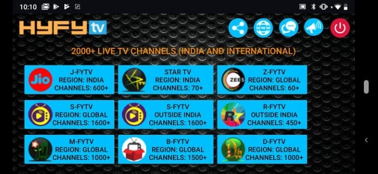HyFyTV provides thousands of live channels that are 100% free to watch on any Android device.