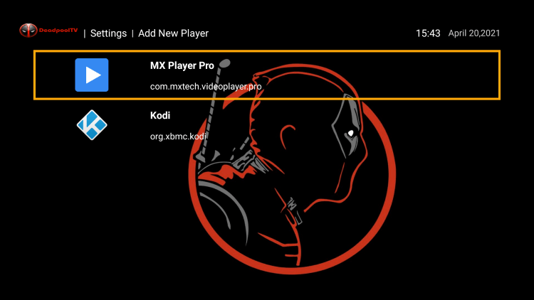 Select whichever player you prefer. We chose MX Player for this example.