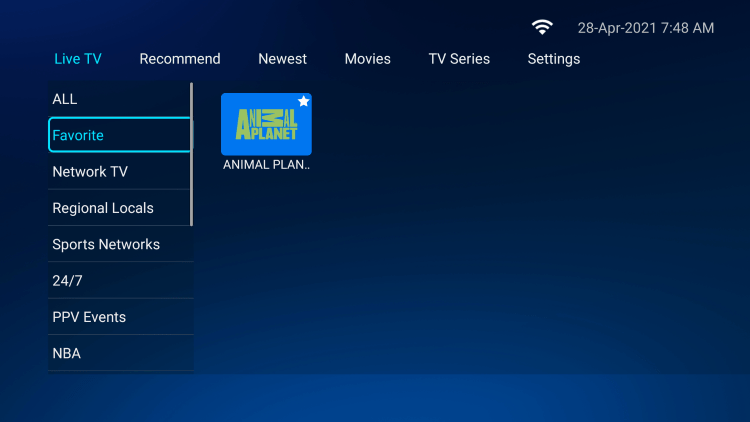 One of the best features within the HUTV IPTV service is the ability to add channels to Favorites.