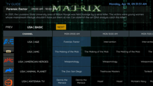 matrix iptv epg