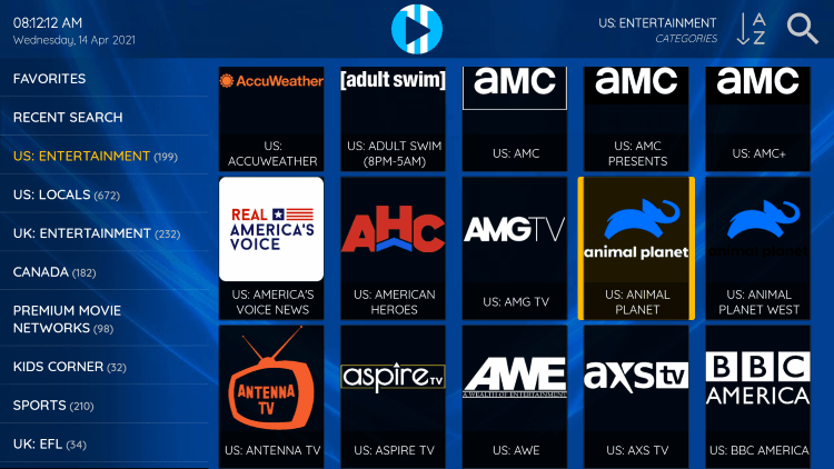 Locate any channel your IPTV service offers and hold down the OK button on your remote.