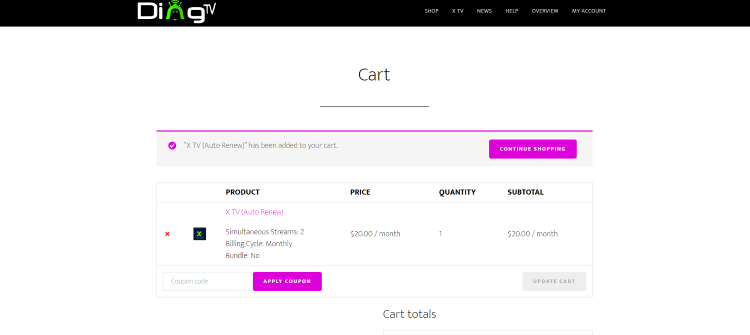 Launch your Cart then click Proceed to Checkout.