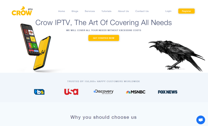 crow iptv website