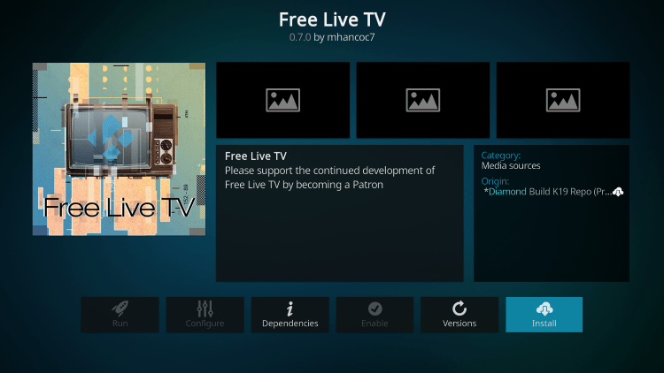 free live tv kodi addon firestick