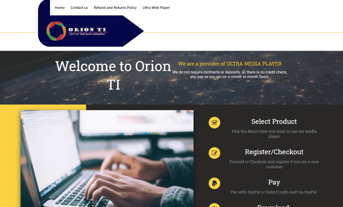 orion iptv website