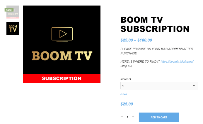boom tv iptv pricing