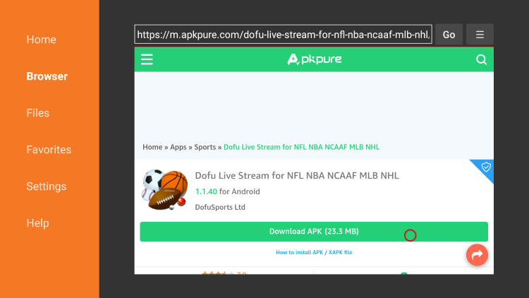 dofu sports app install