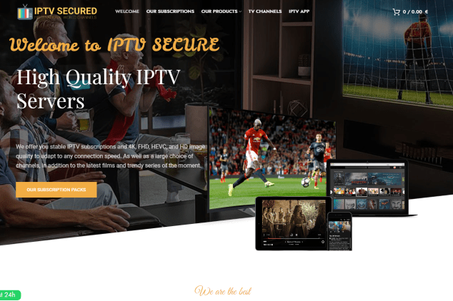 IPTV secured website