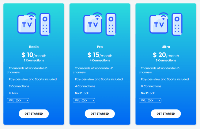 raw tv iptv pricing