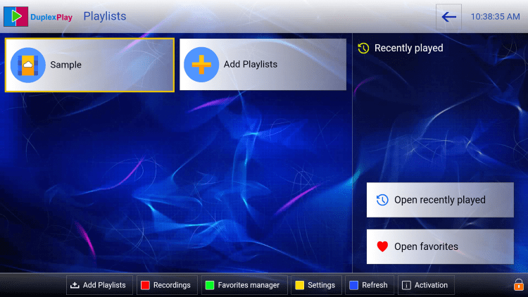 DuplexPlay IPTV is a live TV player that requires an M3U URL of your current IPTV provider in order to create a playlist.