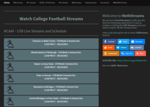 methstreams sports streaming site