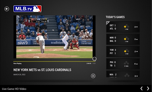 Eines der netten Features von MLB TV ist das „Free Game of the Day“, das ein Baseballspiel pro Tag völlig kostenlos streamt.