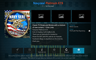 Navyseal Platinum Kodi Addon