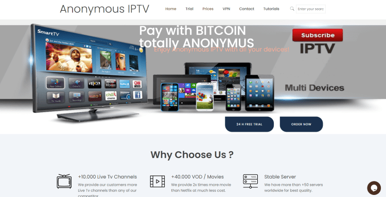 anonymous IPTV website