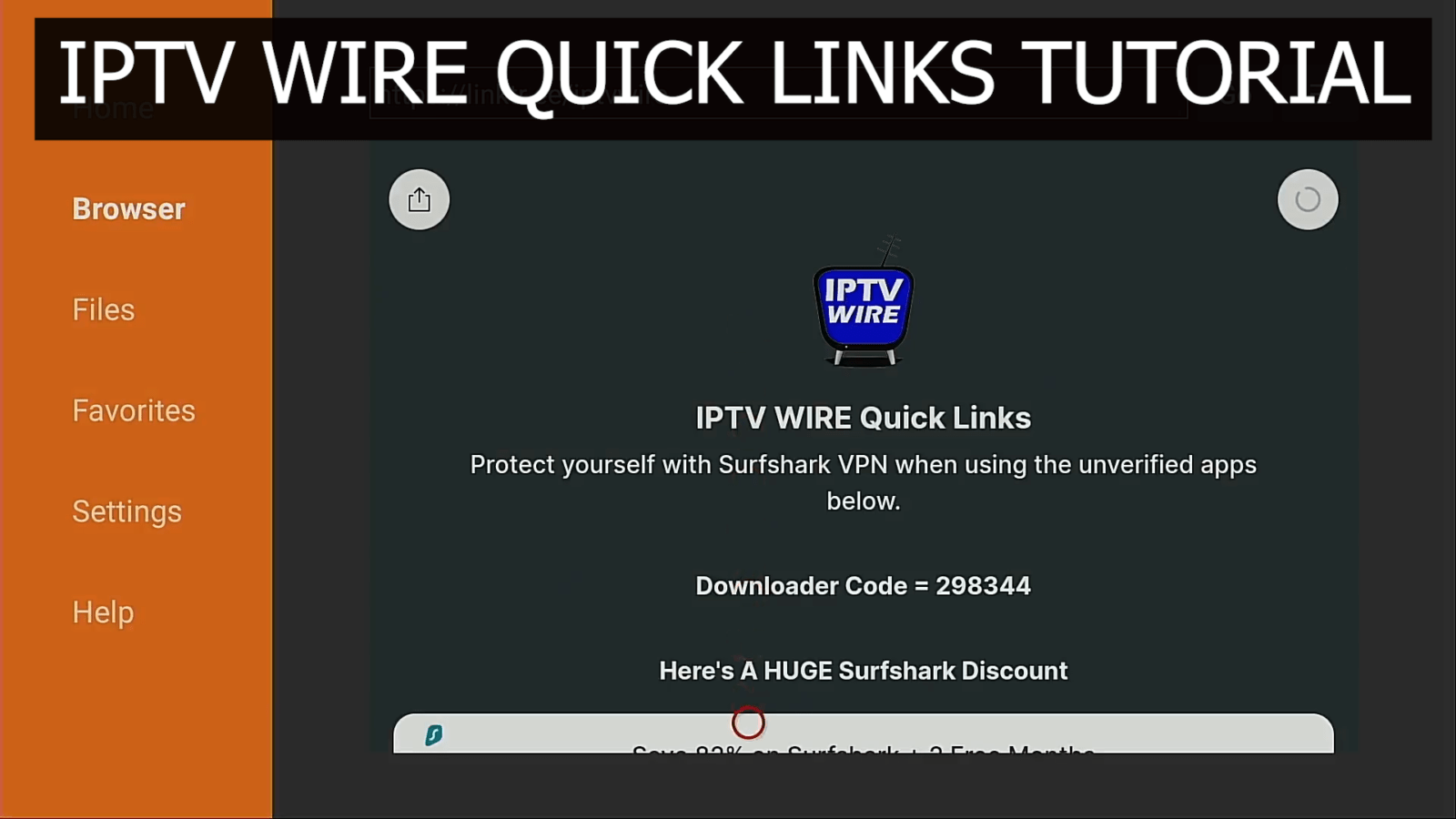 IPTV Quick Links Tutorial