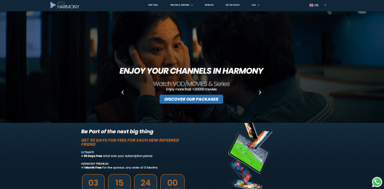Iptv Harmony website