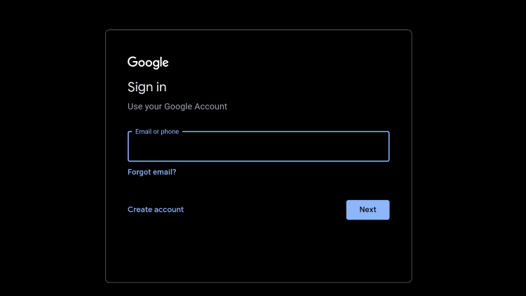 Next you will want to log in with a Google account. Enter your Email and password and click Next.