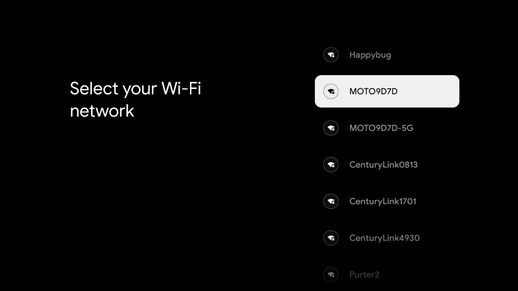Choose your Wifi network.