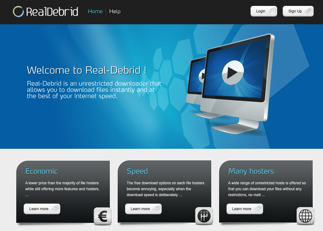 You must first register for a Real-Debrid account if you do not already have one.
