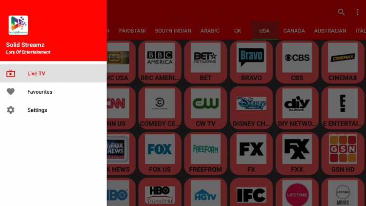 You can now access thousands of live channels in different categories.