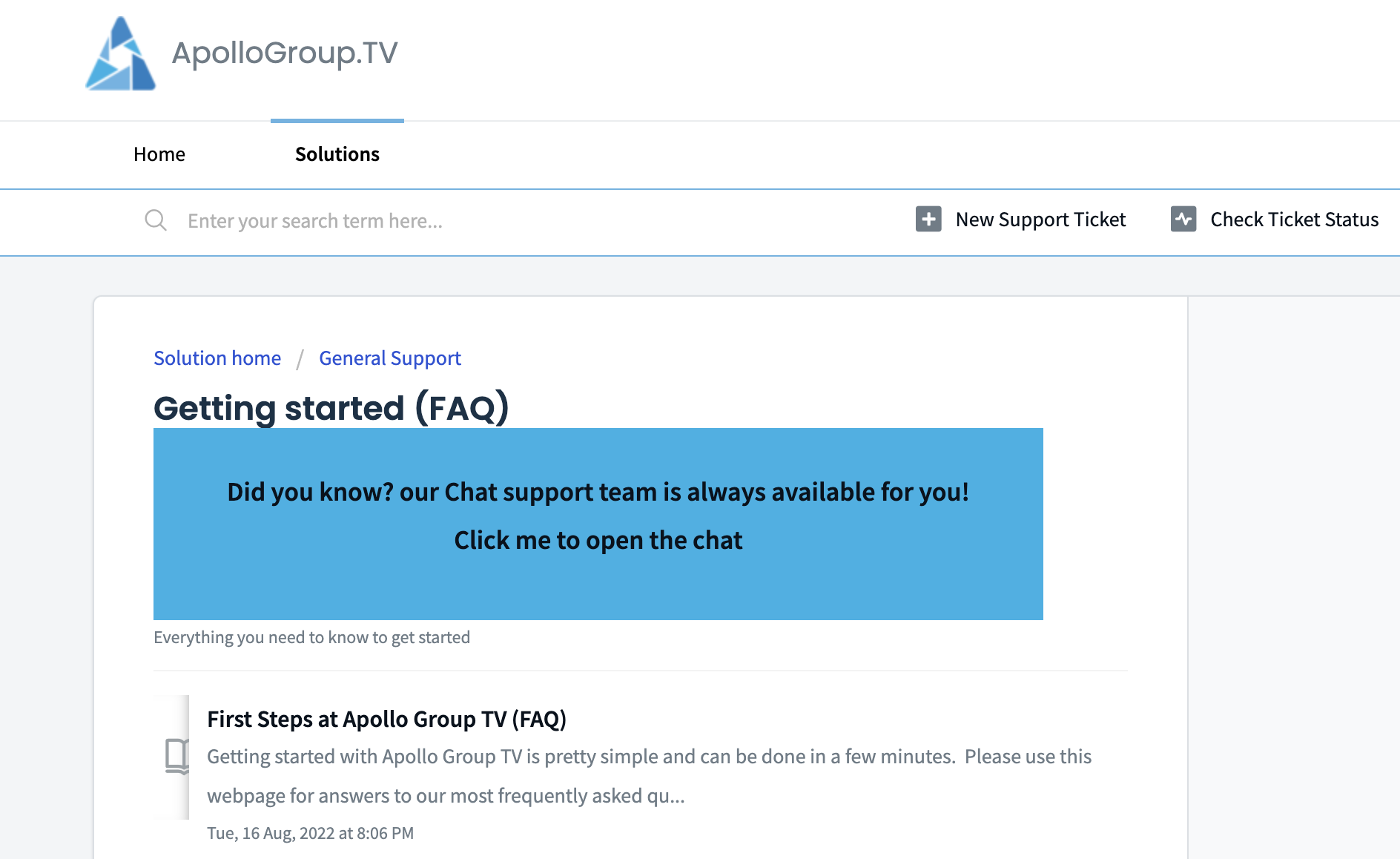 Apollo Group TV Customer Support