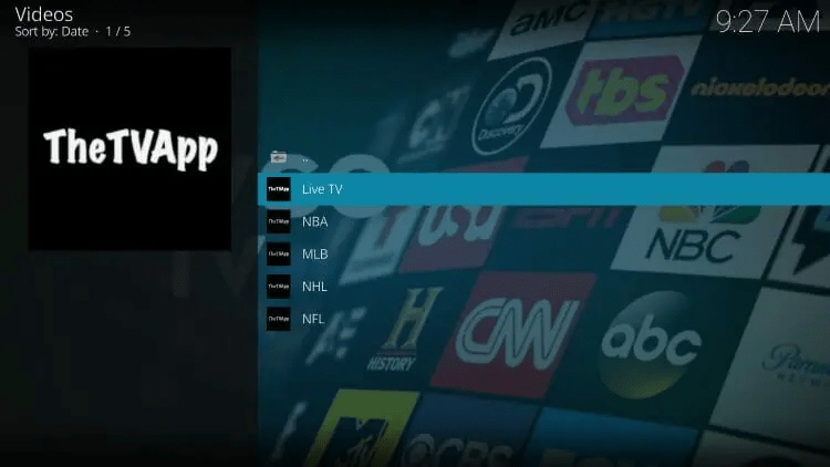 That's it! You have installed The TV App Kodi Addon on Firestick/Android.