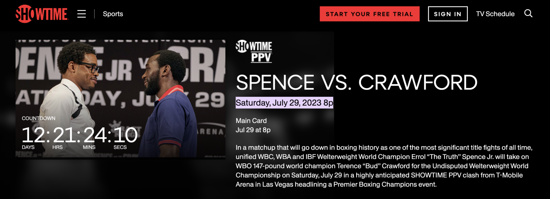 How To Stream Errol Spence Jr vs Terence Crawford Showtime PPV