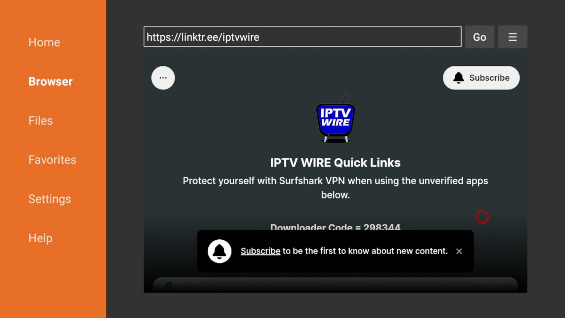 You are now on the IPTV Wire Quick Links page.