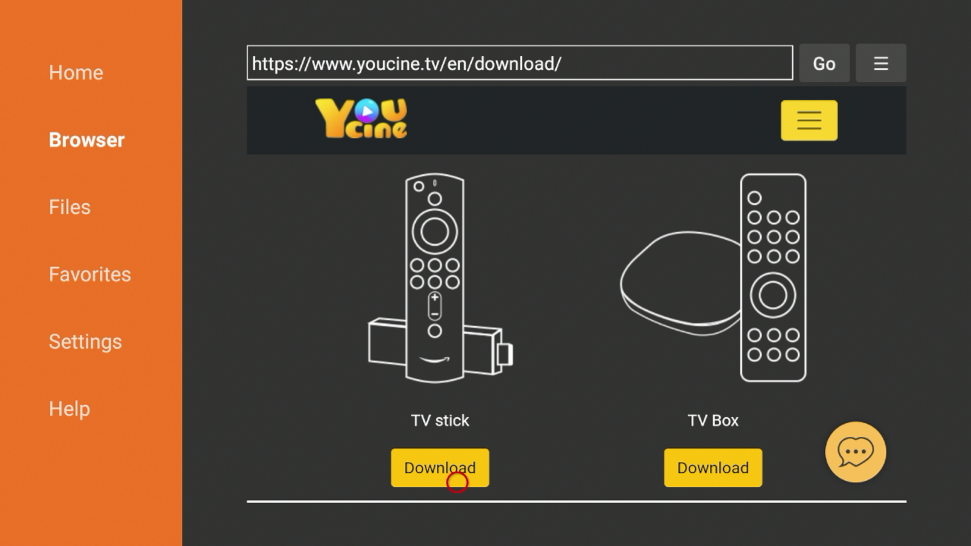 Scroll down and click Download at the bottom. "TV stick."