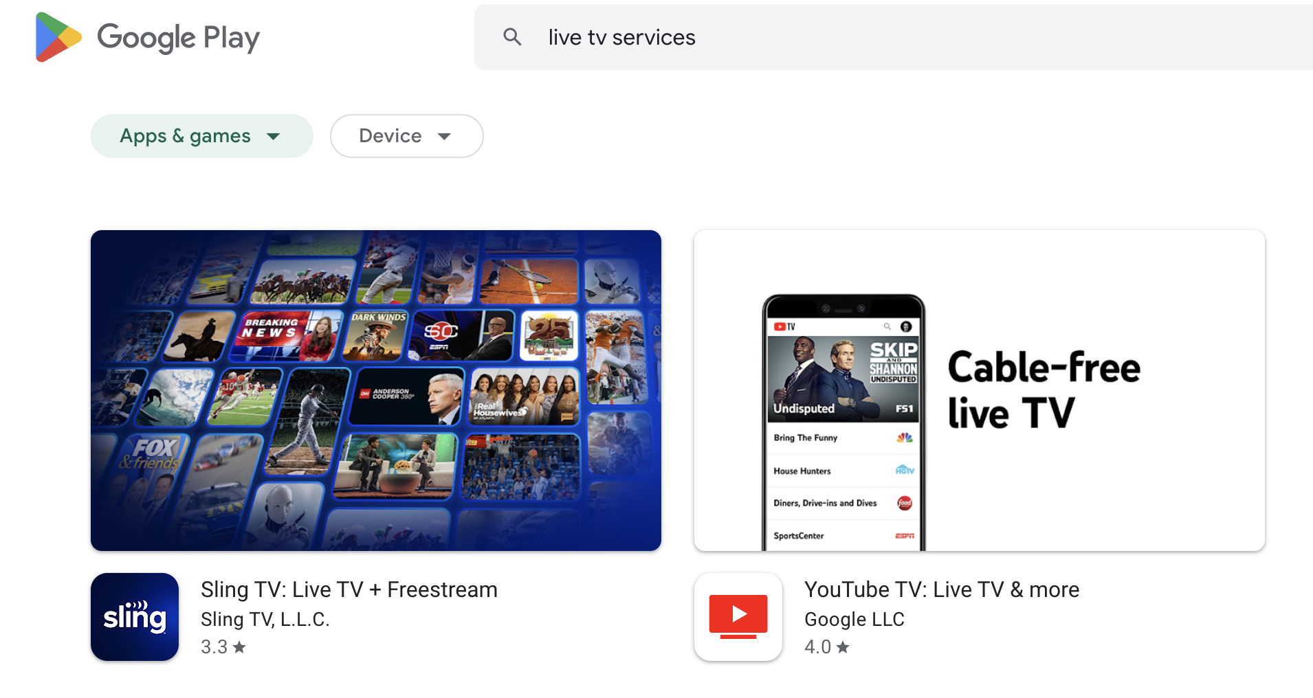 Verified IPTV Services in Google Play