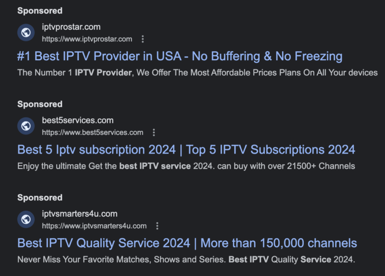 Google Search Results for "IPTV Services"