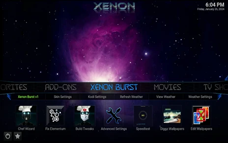 Diggz Xenon Burst Kodi Build