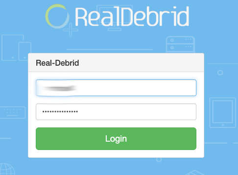 You will likely be prompted to login to your Real-Debrid account. Enter your credentials and click Login.